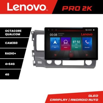 Navigatie Honda Civic 2005-2011 K-044 Lenovo PRO 4+64 13 inch 2K android 4G DSP gps internet CarStore Technology foto