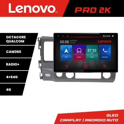 Navigatie Honda Civic 2005-2011 K-044 Lenovo PRO 4+64 13 inch 2K android 4G DSP gps internet CarStore Technology