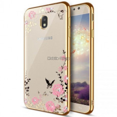 Husa Samsung Galaxy J7 2017 - Luxury Flowers Gold foto