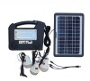 Kit Sistem Solar 8W, 10Ah cu Radio, MP3, Bluetooth + 3 Becuri LED, Incarcare Telefon, Acumulator 10000mAh, Panou Dublu