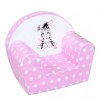 Fotoliu Copii Burete Imprimeu Zebra Roz Baby Mix, Husa Bumbac, 42x53 cm, 9 luni+