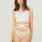 GS1140-221 Chilot tanga din plasa fina cu benzi late elastice in talie