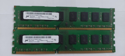 Kit 8 GB( 2 x 4 Gb ) MICRON (M T) DDR 3 PC3-10600 1333 MHz , Memorie PC Desktop foto