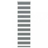 vidaXL Jaluzea tip zebra gri &icirc;nchis lățime țesătură 45,9 cm poliester