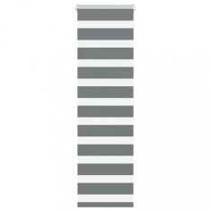 vidaXL Jaluzea tip zebra gri &icirc;nchis lățime țesătură 35,9 cm poliester