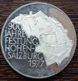 (A164) MONEDA DIN ARGINT AUSTRIA - 100 SCHILLING 1977, HOHEN-SALZBURG - PROOF, Europa