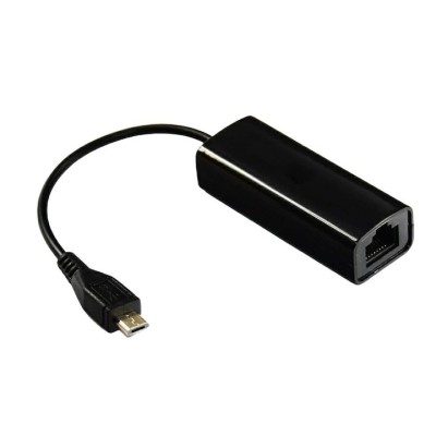 Adaptor convertor Micro-USB/Ethernet, MicroConnect, Negru foto