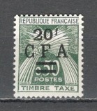 Reunion.1962 TIMBRE FRANTA:Porto-supr. SR.248, Nestampilat