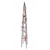 Pergola piramidala pentru plante cataratoare, otel, 31x31x200 cm, verde inchis