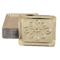 Tavite OTI T12, 24.5x34.5 cm, 100 Buc/Set, Carton Auriu, Tavite Unica Folosinta, Tavite de Carton Auriu, Tavite din Carton, Tavite de Carton Patiserii foto