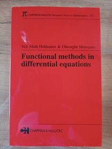 Functional methods in differential equations- Veli Mati Hokkonon, Gheorghe Morosanu