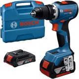 Bosch GSR 18V-65 - Masina de gaurit si insurubat cu 2 acumulatori Li-Ion 18 V 2/4 Ah 63 Nm valiza plastic