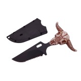 Cutit Tactic Vanatoare IdeallStore&reg; Death Spike, 9.5cm, Negru, Otel Inoxidabil 420, Teaca+Lant