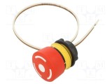 Comutator de siguranţă 22mm EAO Poz.i stab 2 NC roşie fără IP65