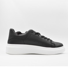 Sneakers Barbati MBrands cu talpa flexibila, din piele ecologica, negru A88-3 40