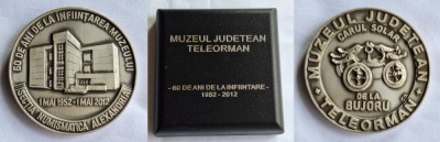 Muzeul judetean Teleorman medalie SUPERBA &amp;amp; Rara semnata CD, in cutia originala foto