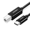 CABLU USB Ugreen pt. imprimanta, &amp;quot;US241&amp;quot; USB Type-C (T) la USB 2.0 Type-B (T), 1m, negru, &amp;quot;45034&amp;quot; (timbru verde 0.08 lei) - 694187