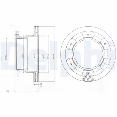DELPHI BG9069 Disc frana foto
