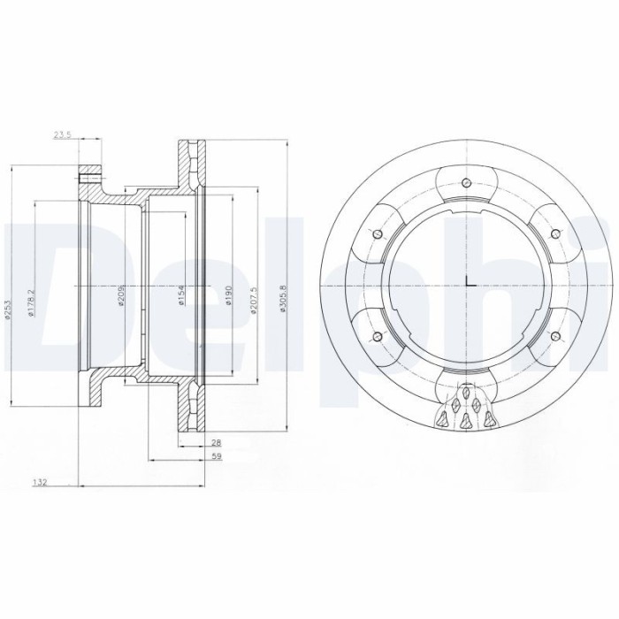 DELPHI BG9069 Disc frana