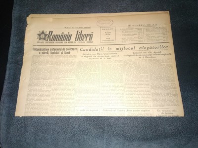 ZIARUL ROMANIA LIBERA 15 DECEMBRIE 1953 ALEGERI foto
