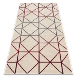 Covor GINA 21242561 geometric bej / roșu / gri, 80x150 cm