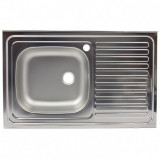 Cumpara ieftin Chiuveta pentru masca Zilan ZLN3736 din inox, cuva stanga, anticalcar, 80 x 50 cm, Zinox