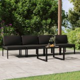 Gossi set mobilier de gradina cu perne, 5 piese, antracit, aluminiu