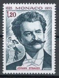 Monaco 1975 Mi 1187 MNH - 150 de ani de la nașterea lui Johann Strauss (fiul), Nestampilat