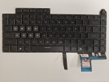 Tastatura Laptop Gaming, Asus, ROG Strix G16 G615J, G615JH, G615JHR, G615JM, G615JMR, G615JPR, iluminata, RGB 4 Zone, neagra, layout US