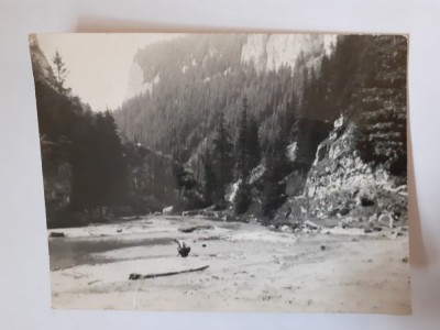 Fotografie dimensiune CP cu un om l&amp;acirc;ngă r&amp;acirc;u la munte foto