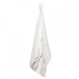 Cumpara ieftin Prosop de bucatarie din bumbac alb bej model Iepuras 50x70 cm