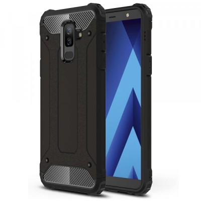 Husa pentru Samsung Galaxy A6 Plus (2018) A605, Techsuit, Hybrid Armor, Neagra foto