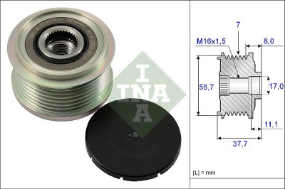 INA 535 0128 10 Sistem roata libera, generator foto