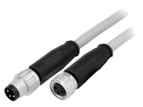 Cablu HARTING pentru senzori automatizări 3 pini 10m PVC cu mufă M8