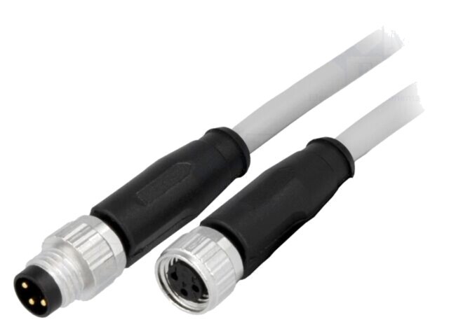Cablu HARTING pentru senzori automatizări 3 pini 10m PVC cu mufă M8