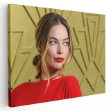 Tablou poster Margot Robbie actrita 1960 Tablou canvas pe panza CU RAMA 50x70 cm
