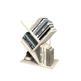 Etajera pentru carti, dimensiuni 40x16x30cm, cu 4 compartimente, din MDF, usor de asamblat, alb