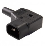 Conector de alimentare 230V/F IEC C14 unghi tata, cs220/m90, Oem