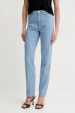 Karl Lagerfeld blugi din bumbac femei medium waist, A2W10109
