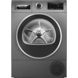 Uscator de rufe Bosch WQG235DREU, 8 kg, 14 programe, AutoDry, Clasa C, Towels, Super Quick 40, Gri metalic