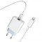 Incarcator Retea Cu Cablu Lightning Prestico F8S, 20W, 3A, 1 x USB-C, Alb
