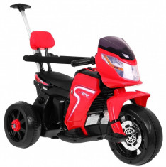 Motocicleta electrica cu pedale si maner parental HL108, rosu foto