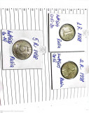 Monede rusia 3 buc 1998 / 1+2+5 r circulatie, Europa