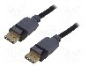 Cablu DisplayPort - DisplayPort, din ambele par&amp;#355;i, DisplayPort mufa, 1m, negru, QOLTEC - 50465