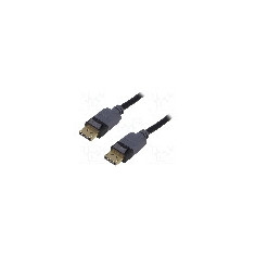 Cablu DisplayPort - DisplayPort, din ambele par&#355;i, DisplayPort mufa, 1m, negru, QOLTEC - 50465