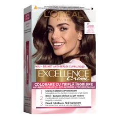 Vopsea de Par Permanenta L&amp;#039;OREAL Paris Excellence Creme 5, Saten Deschis Profund, 192 ml, Cu Amoniac, Vopsea de Par, Vopsea de Par Permanenta, Vopsea foto