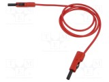 Cablu de măsurare Hirschmann T&amp;M 60VDC 30VAC 16A 1m roșu PVC