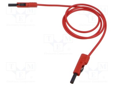 Cablu de măsurare Hirschmann T&amp;amp;M 60VDC 30VAC 16A 1m roșu PVC foto