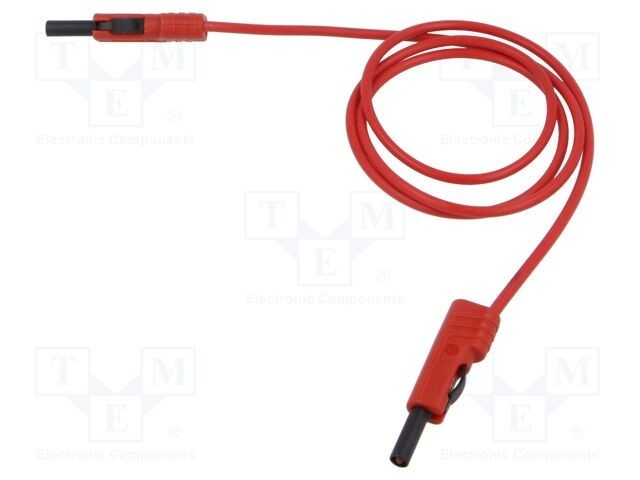 Cablu de măsurare Hirschmann T&amp;M 60VDC 30VAC 16A 1m roșu PVC