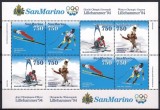 San Marino, sport, Jocurile Olimpice de iarna Lillehammer, 1994, patinaj, schi, bloc, MNH